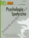Psychologia społeczna  Tom 6 numer 4/2011